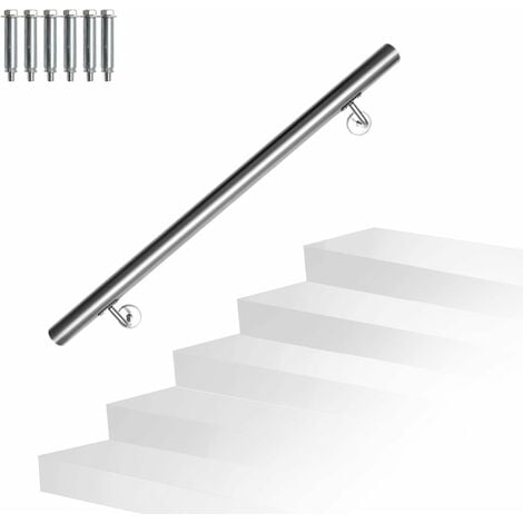 VEVOR Rampe deescalier Longueur 1,5 m, Main Courante pour Escalier  Interieur Capacite 91 kg, Rampe Escalier Alliage deAl