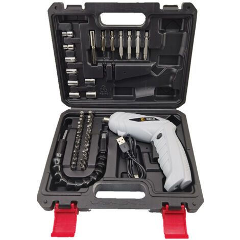 47 en 1 tournevis électrique, perceuse sans fil ensemble d'embouts de tournevis rechargeables, 3,6 V Li-ion 3,5N · m Tournevis rotatif électrique à couple maximal pour le projet de bricolage