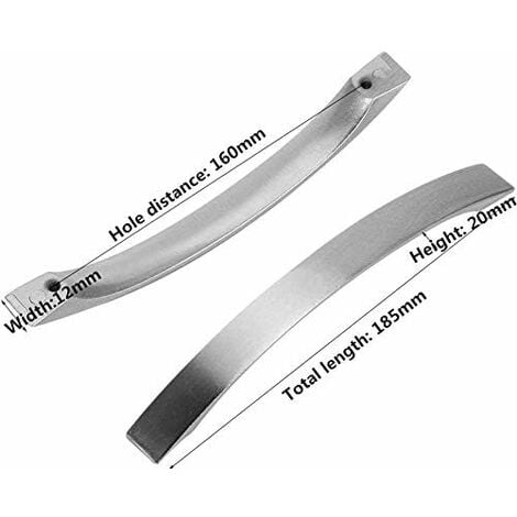 ZOLGINAH Lot de 10 Poignee de Meuble Cuisine - Chromées- Poignées de Porte Nickel Brossé Poignee de Cuisine inox Entraxe 160mm
