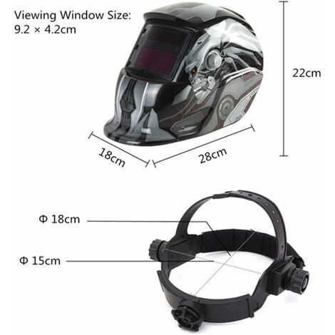 ZOLGINAH Casque de Soudure Automatique - Masque de Soudure avec 2 Lentilles et 2 Capteurs de filtre à ombre réglables DIN9-13 pour le soudage à l'arc de MIG TIG MAG [Classe énergétique A+++]