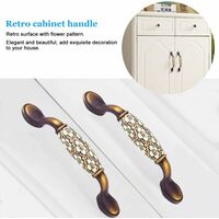 ZOLGINAH 2 Pcs Poignée Meuble Céramique de Tiroir avec Vis Poignées de Placard Vintage de Porte Poignée de Meuble pour Cuisine Placard Tiroir