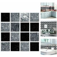 Autocollant en Tuile pour Salle de Bain et Cuisine, Stickers Carrelage Autocollant Mural Imperméable, Stickerscarrelage Adhésifs pour Les Carreaux de Murs Décor de Taille，Irisfr （10x10cm，30pcs）
