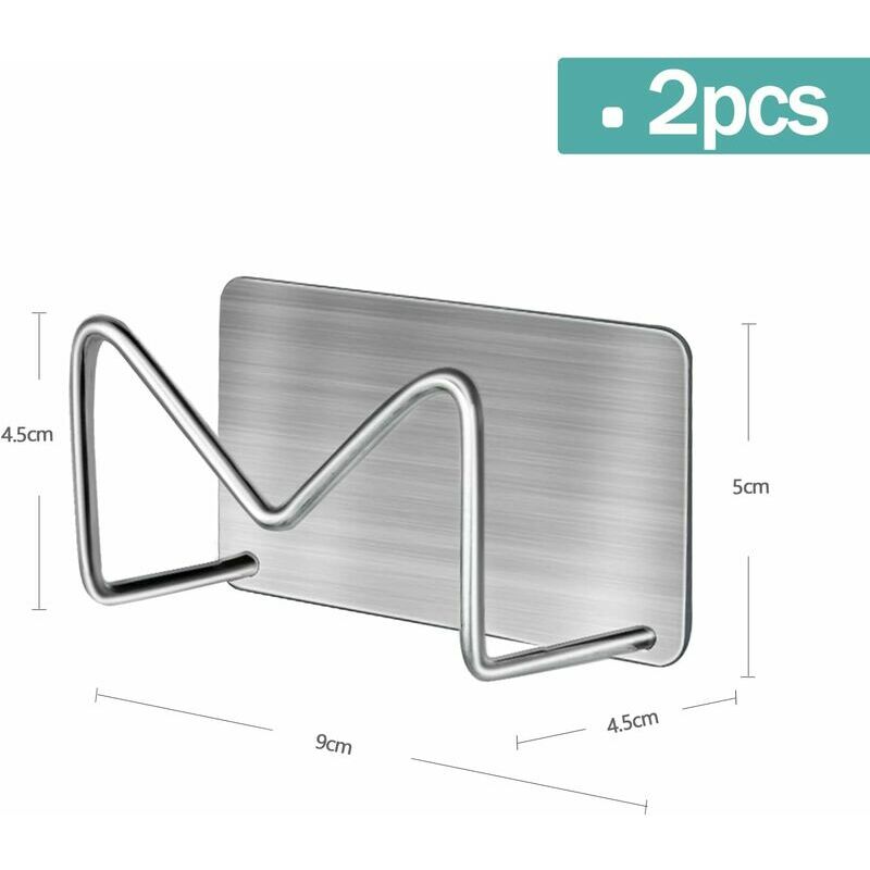 Acheter Porte-éponges d'évier auto-adhésif en acier inoxydable 304, support  de séchage, accessoires d'évier de cuisine