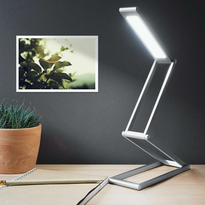 Lampe de bureau LED Lampe de chevet gradation avec lampe de table  rechargeable détachable Contrôle tactile Lampe de lecture pour enfants 3  modes de couleur et niveaux de luminositénoir