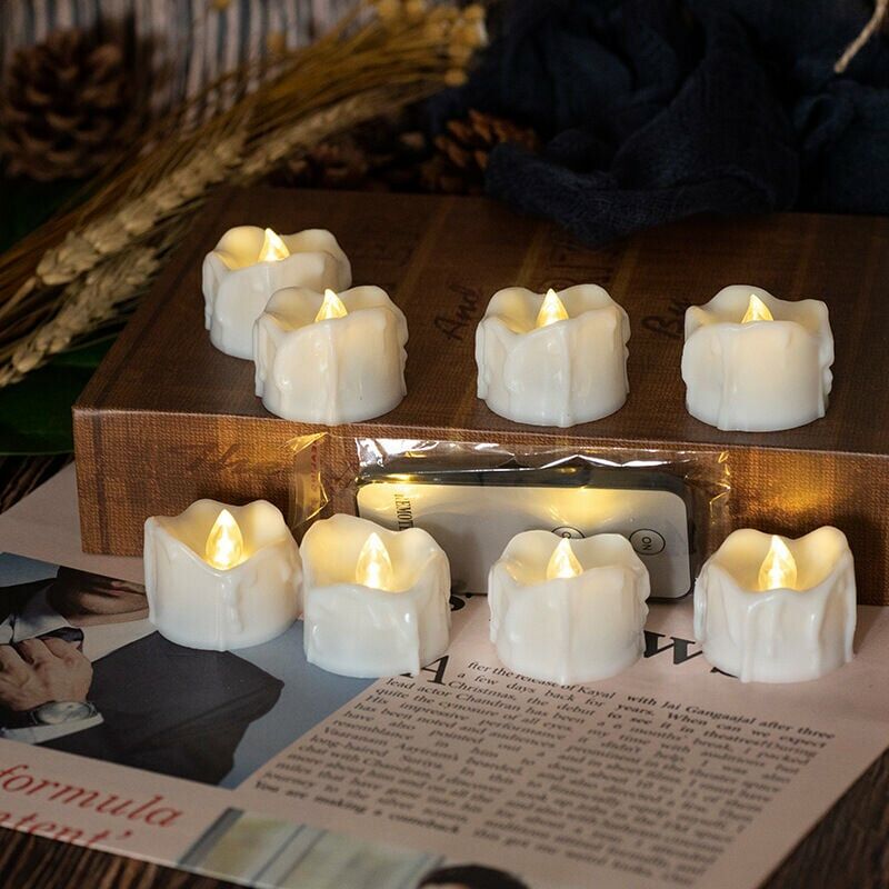 2 pièces Bougies LED sans flamme avec batterie rechargeable USB, batterie  électronique bougie alimentée par batterie pour anniversaire de mariage