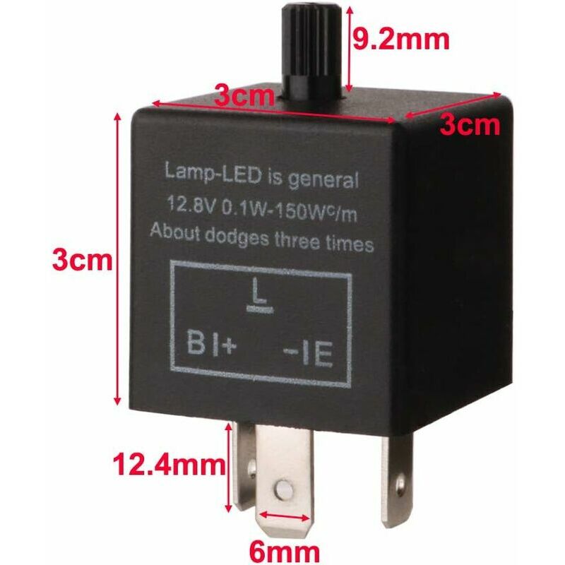 Accessoire pour remorque Clignotant réglable 3Pin pour Les Clignotants de  LED CF13 JL-02 EP34 Relais électronique de Clignotant 12V 0.1W-150W