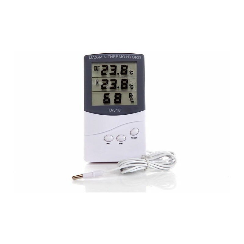 Acheter Mini thermomètre et hygromètre numérique, jauge de température et  d'humidité intérieure, prévision d'horloge, affichage de la valeur maximale  et minimale