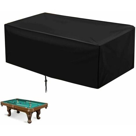 Housse de table de billard en tissu polyester imperméable et durable (Noir,  210D, 287X155X82cm)——