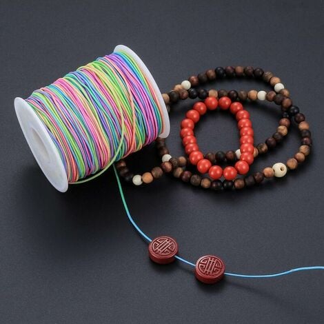 Rouleau de 60 mètres de fil élastique pour bracelets, perles de