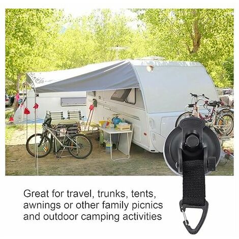4pcs Puissantes ventouses avec crochets Voiture améliorée Camping Attache  Ventouse Camping Camping