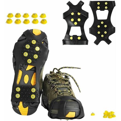 Chaussures antidérapantes à 5 goujons, Crampons, Anti-glace sur les  chaussures d'escalade, couvre-chaussures - AliExpress