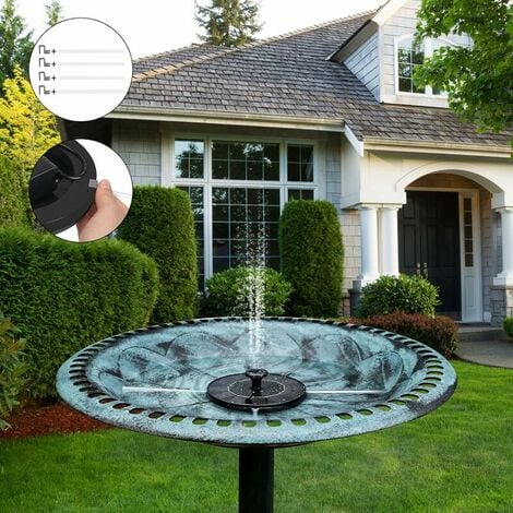 Pompe de fontaine solaire, Circle Garden Pompe à eau à énergie
