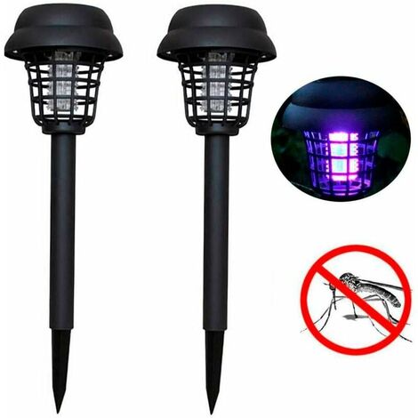 Lampe solaire anti-moustique LED Zapper Killer UV lampe insectes ravageurs  extérieur jardin pelouse paysage lumière