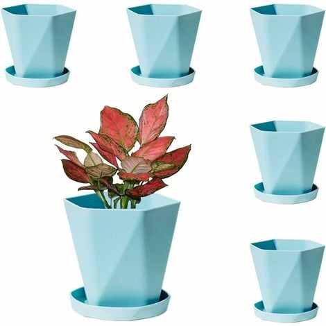 13cm Pots de Plantes Colorées en Plastique Petits Pots de Fleurs  d'intérieur Pots pour Bureau