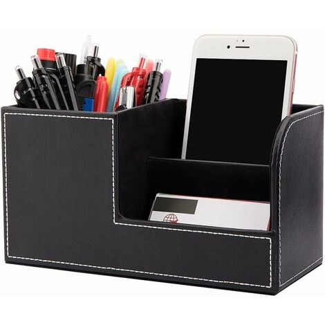 Organisateur de bureau en bois, boîtes de rangement de bureau  multifonctionnelles pour porte-stylo bricolage, papeterie de bureau,  support de