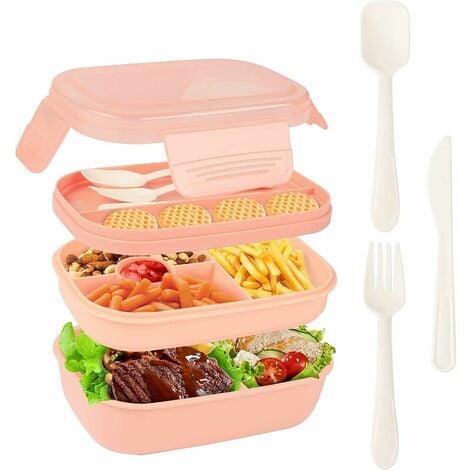 Étudiant adulte Bento Lunch Box avec des ustensiles pratiques et