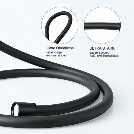 Flexible de douche Grohe Vitalioflex Trend 150 cm noir mat