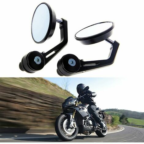 Miroir de guidon moto pour XJ6 MT01 MT03 MT07 MT09 (Noir)