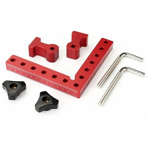 4 Pièces Serre Joint Menuisier, Pince à Angle Droit en Alliage d'Aluminium  à 90 Degrés, Menuiserie Outillage Pinces à Angle Droit Réglables, Outils à  Mainpinces d'Angle pour Bois, Métal, Verre : 