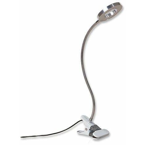 Lampe de bureau à pince USB, 3 couleurs et 10 luminosité réglables, 48 led  flexibles 360, lampe à pince pour lit, lampe de lecture de livre, dimmable USB  C