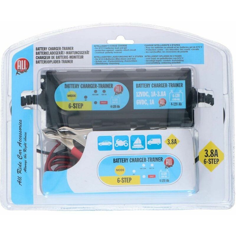 CHARGEUR BATTERIE 12V - 7A - 9 phases full auto + Accessoires