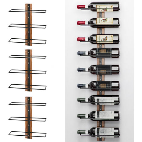 Porte-bouteille de vin en fer forgé porte-bouteille mousseux 105x15 cm  présentoir à vin au sol pour 8 bouteilles Cave à vins