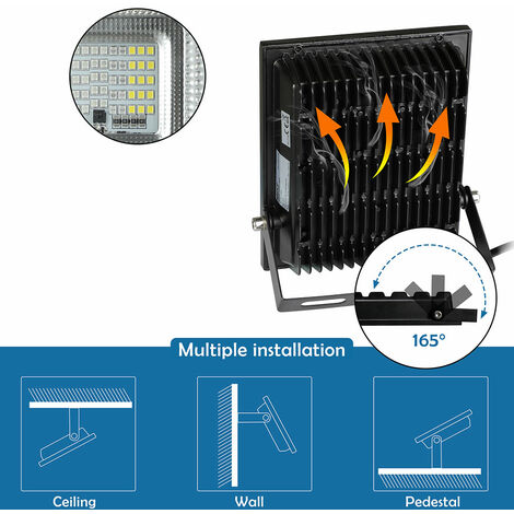 Spot LED RGB 30W Lumière d'ambiance Spot d'extérieur Slim IP65 Télécommande