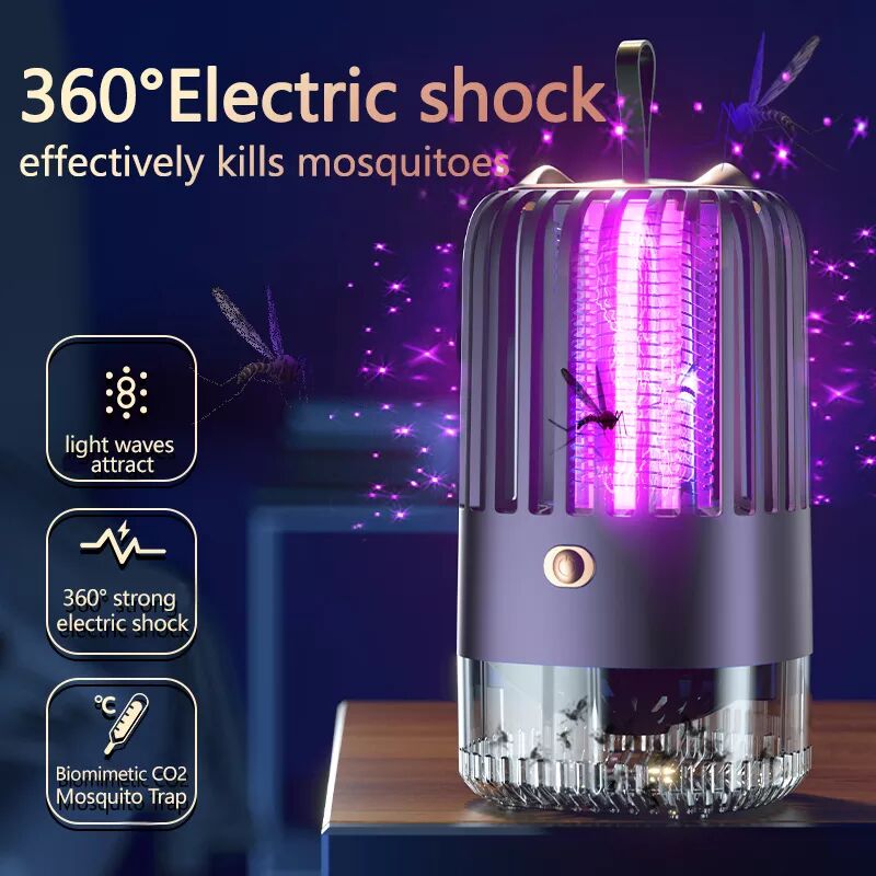 Piège à insectes électrique silencieux, lampe anti-moustiques, clé USB,  anti-moustiques sans rayonnement pour chambre et extérieur, rechargeable  bleu