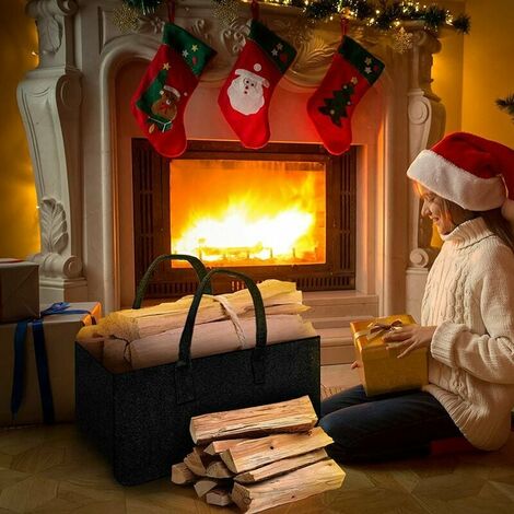 Porte-bûches en cuir Porte-bûches de bois de chauffage Décoration