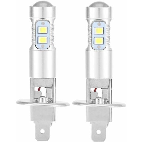 Scheinwerferlampen, 2 x H1 6000 K superhelle 100 W LED-Auto-Nebelscheinwerferlampen,  Autofahren, Tagfahrlicht, Weiß