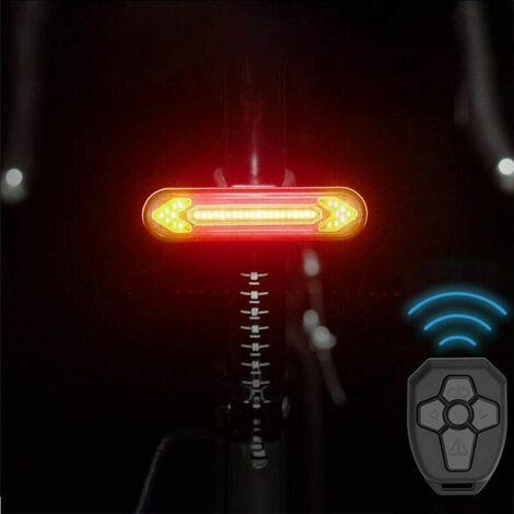 Rücklicht, Bremswarn-/Blinkerlicht, MTB-Lenk-LED-Rücklicht, wasserdichtes  wiederaufladbares USB-Fahrradrücklicht für hintere Sicherheitsblinker