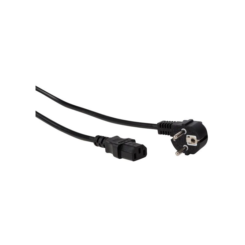 Cable Alargador de Corriente IP20 H05VV Alargador Cable 3m Color Negro