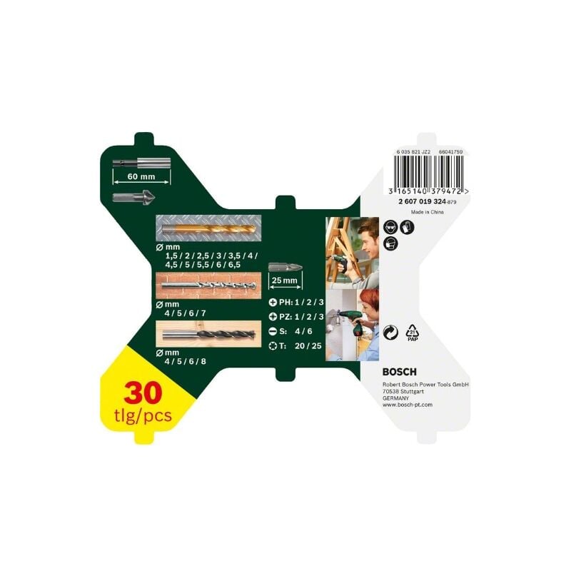 Set X-Line con recubrimiento de TiN de 30 unidades