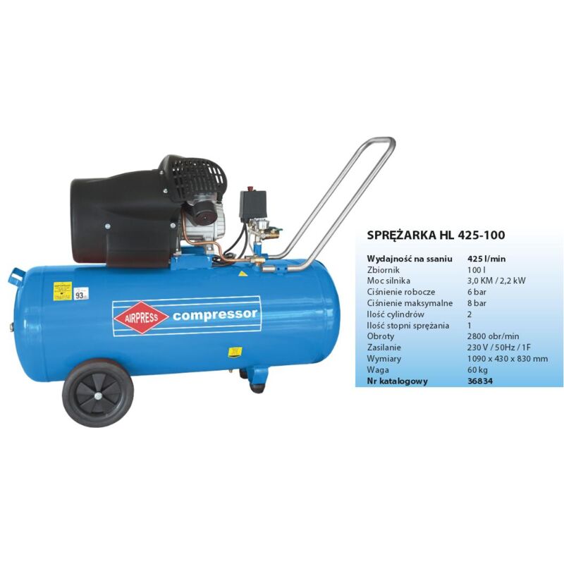 Airpress HL 425-100V compresor de aire 2200 W 392 l/min Corriente alterna