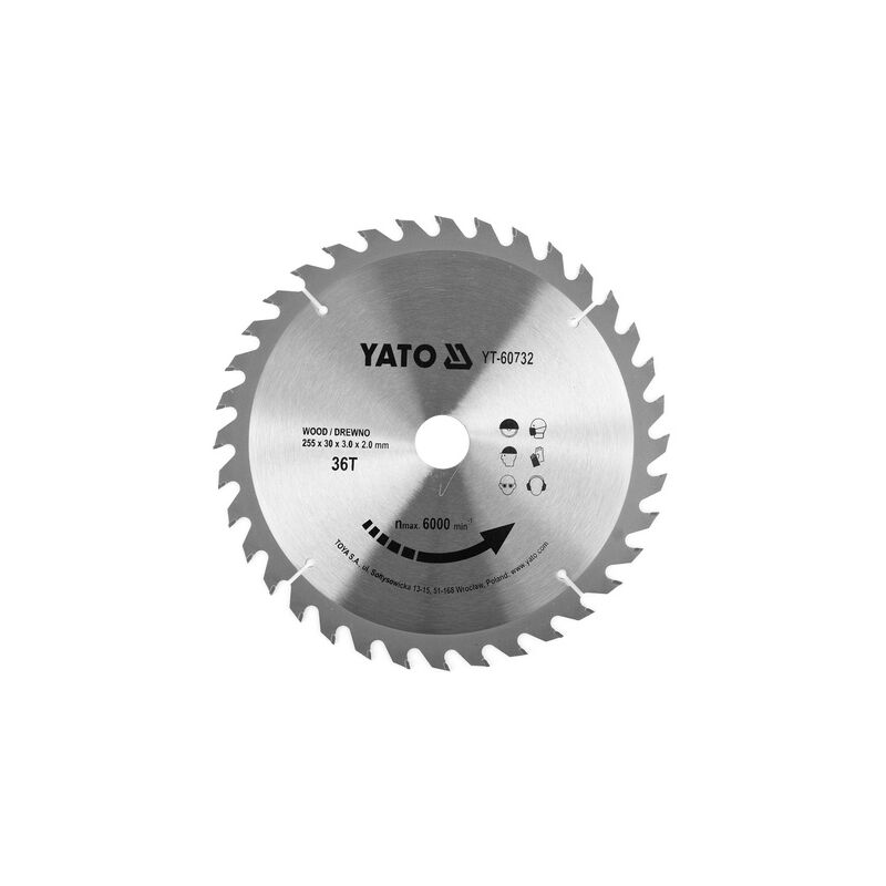 Discos Sierra Circular Madera YATO (60 Dientes) Profesional- Discos Para Sierra Circular, Corte Madera Ingletadora Disco Sierra Madera Para Sierra Circular En Widia Diseñada Para El Corte Transversal