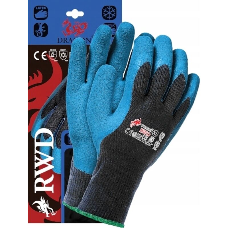 Reis Recodragxl Guanti Da Lavoro Antiscivolo, Taglia XL, Confezione Da 12 Paia, Rivestiti In Gomma Porosa