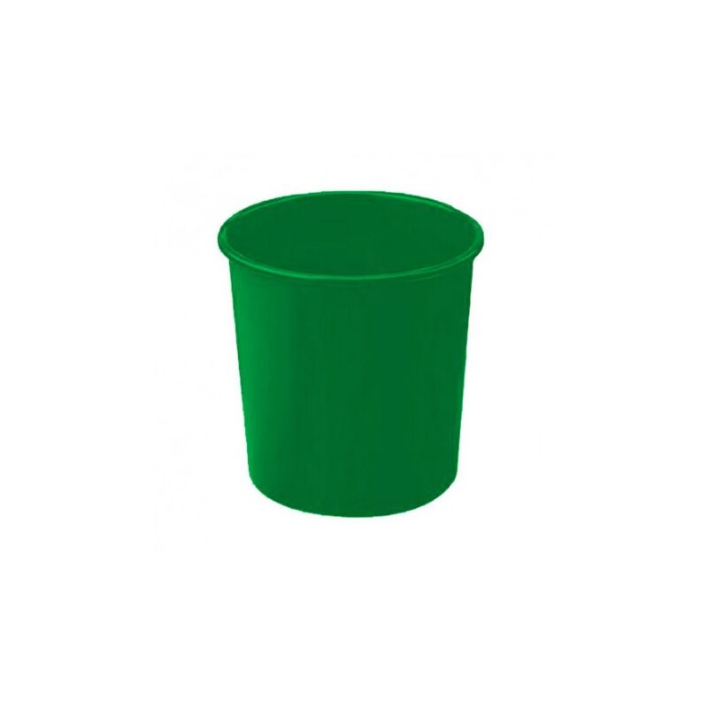 Papelera De Oficina Verde De Plástico - Clásica Y Práctica, Para Hogar O Trabajo