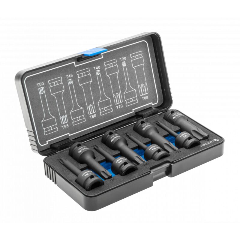 HT1R424 HÖGERT TECHNIK - Conjunto De Llaves 6-angulos,de Vaso; Fijación: 1/2",1