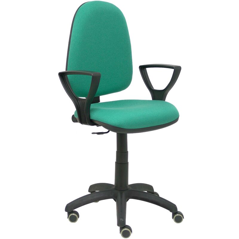 Silla De Escritorio operativa pyc ayna verde bf rp ruedas antiarañazos brazos fijos tejido oficina piqueras y crespo modelo 04cp incluidos parquet bali mecanismo contacto permanente regulable en altura asiento respaldo tapizados color esmeralda