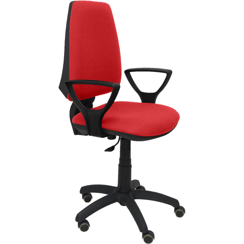 Silla De Escritorio operativa pyc elche cp rojo bfrp con ruedas antiarañazos brazos fijos tejido piqueras y crespo bali parquet oficina modelo 14cp