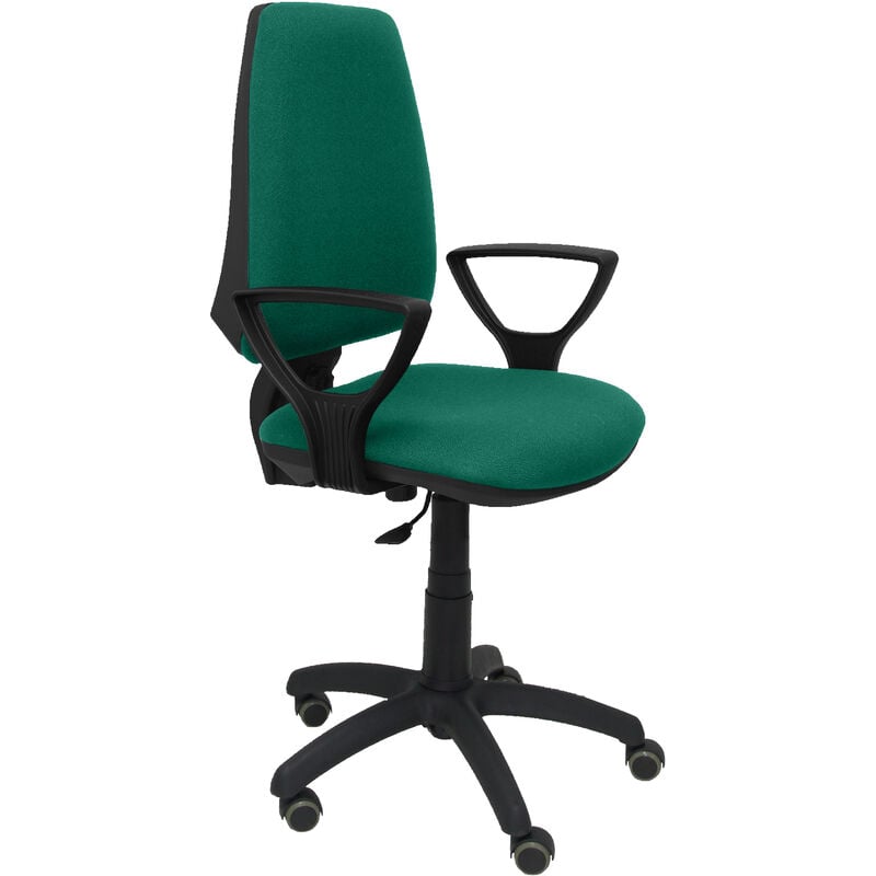 Silla De Escritorio operativa pyc elche cp verde bf rp con ruedas antiarañazos brazos fijos tejido piqueras y crespo bali parquet esmeralda oficina modelo 14cp