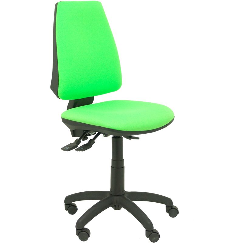 Silla De Escritorio operativa pyc elche verde brazos tejido piqueras y crespo oficina pistacho bali con mecanismo sincro regulable en altura ruedas nylon asiento respaldo tapizados color modelo 14s