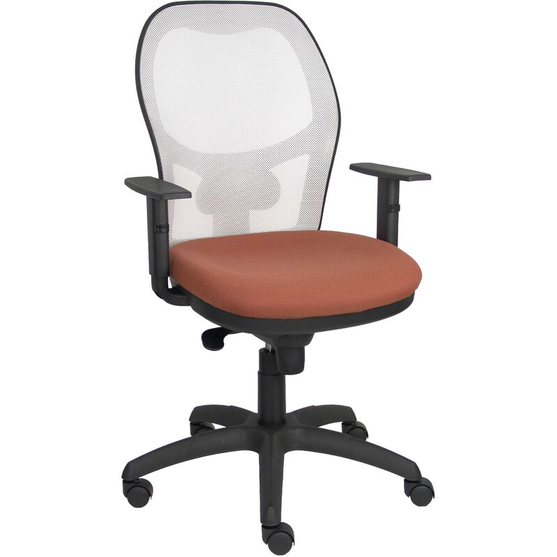 Silla Jorquera malla blanca asiento bali marrón