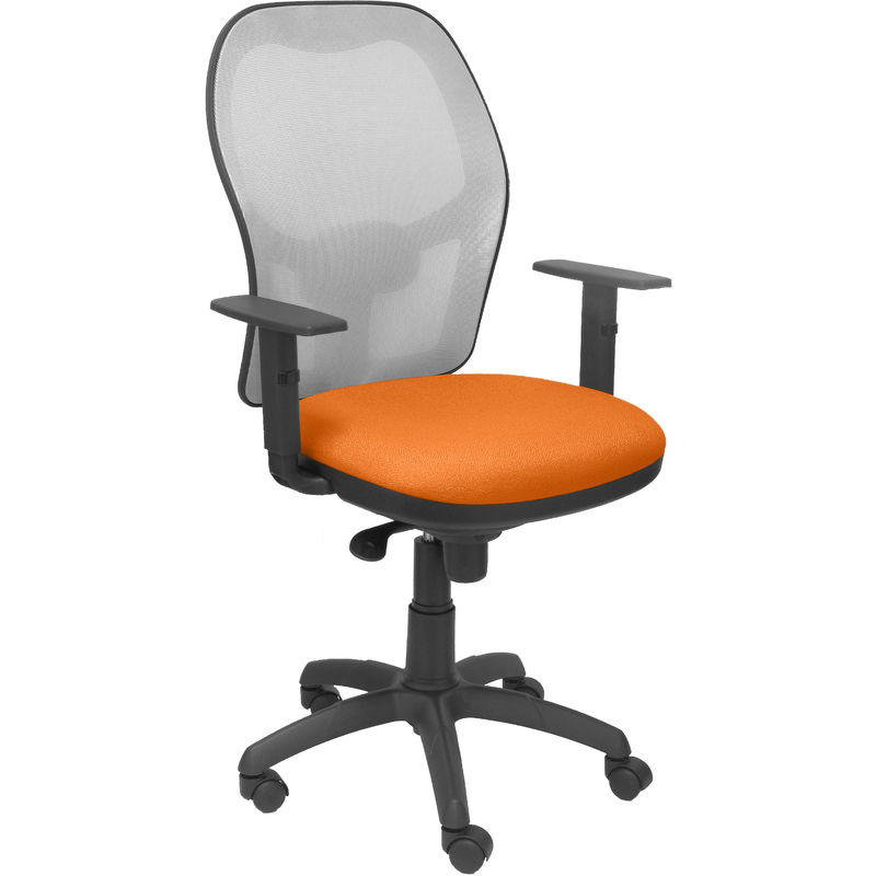 Silla De Oficina piqueras y crespo modelo jorquera tejido bali naranja 3 escritorio operativa pyc brazos ajustables malla gris asiento 15sgrbali308