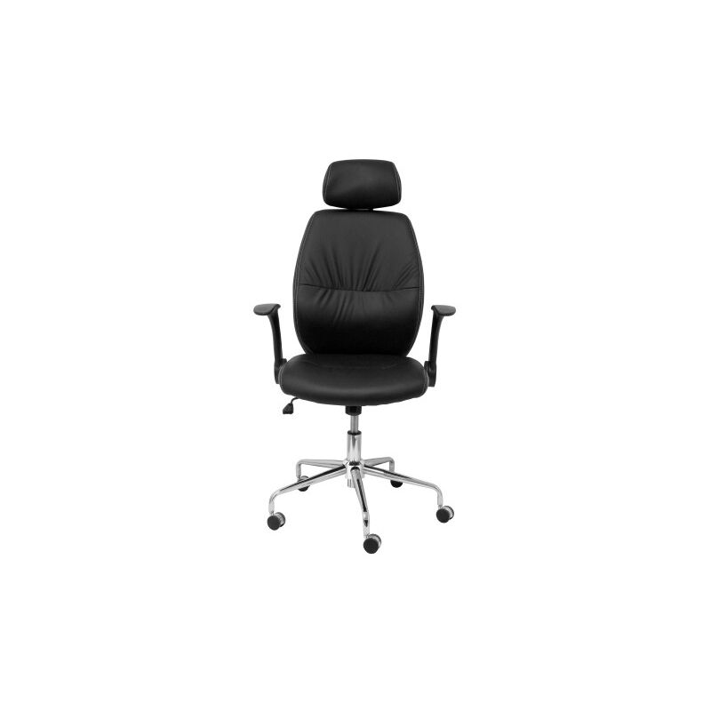 Silla Huelves similpiel negro con cabecero