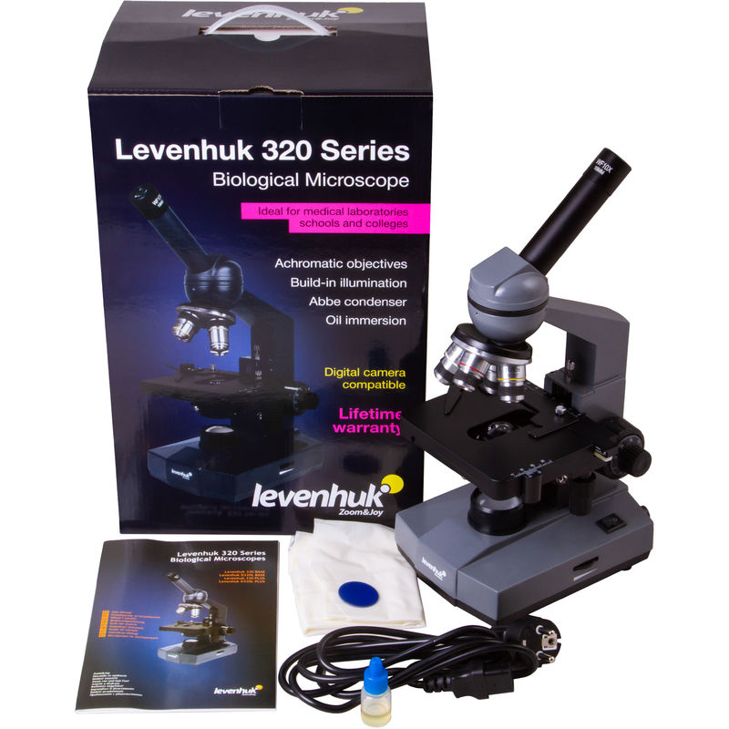 Microscopio monocular biológico Levenhuk 320 BASE