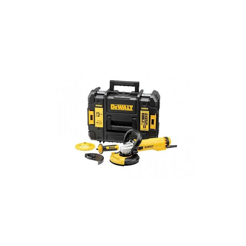 DEWALT DWE4257KT-QS - Amoladora angular eléctrica, 125mm, Potente motor, 1500 W, 240 V