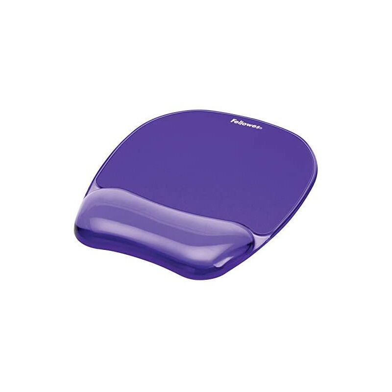 Fellowes Gel Crystals - Alfombrilla con reposamuñecas para ratón, Violeta