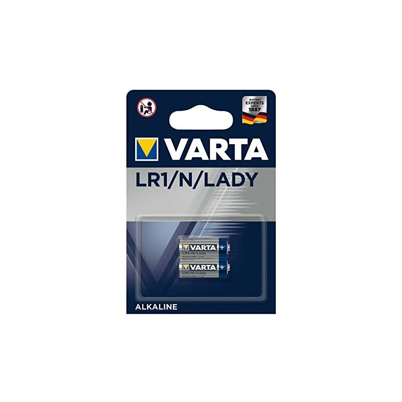 Varta Pila de alcalina Electronics LR1/N/Lady, paquete de 2 unidades