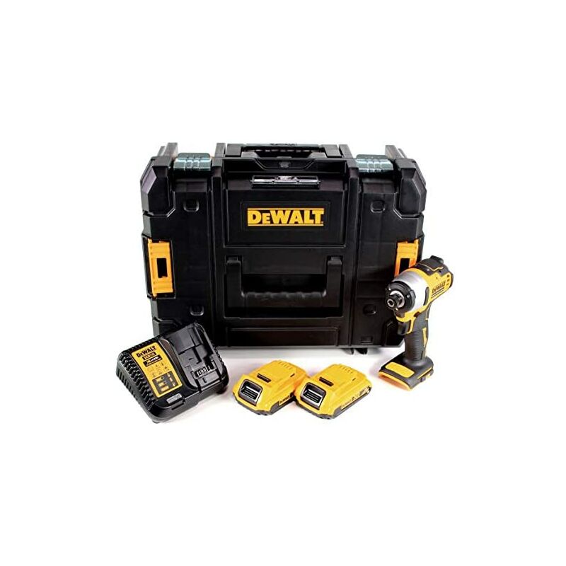 Atornillador De Impacto Inalámbrico DeWalt DCF809D2T-QW 18V - Incluye 2 Baterías 2Ah, Cargador Y Maletín